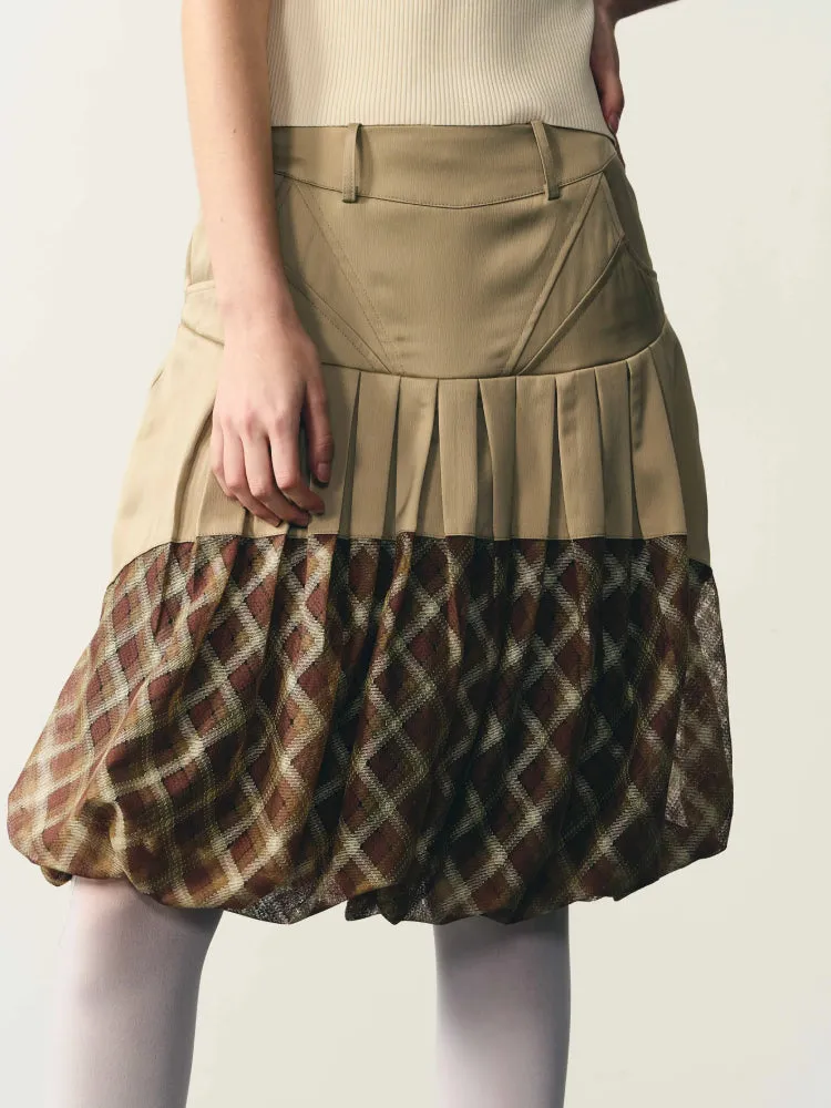 Plaid mesh tutu skirt【s0000007330】