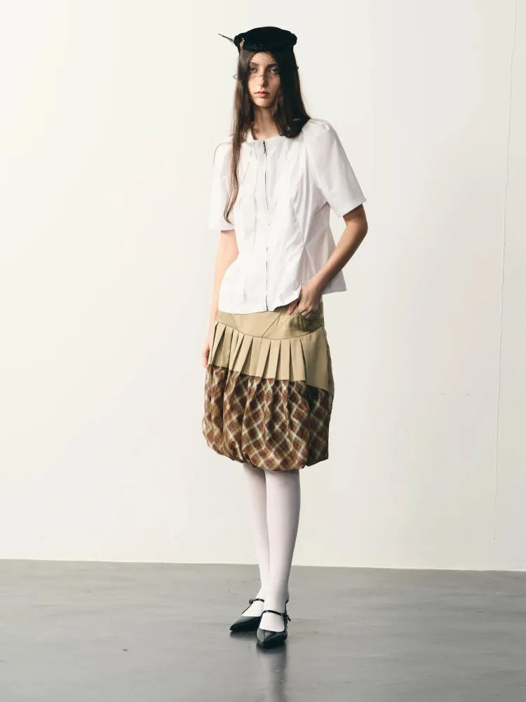 Plaid mesh tutu skirt【s0000007330】