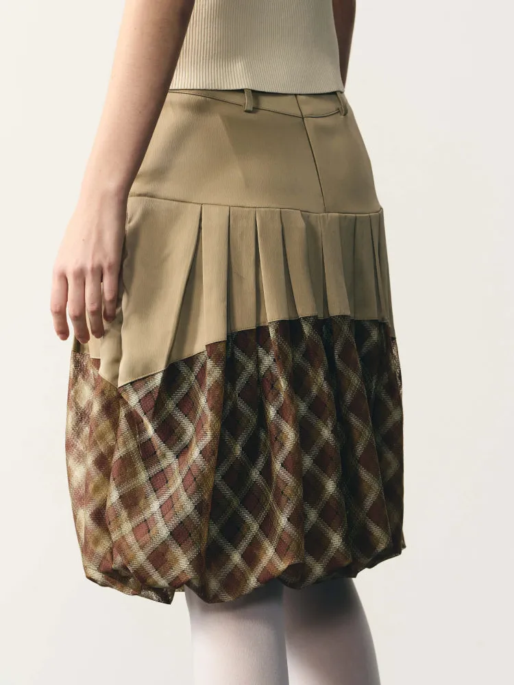 Plaid mesh tutu skirt【s0000007330】