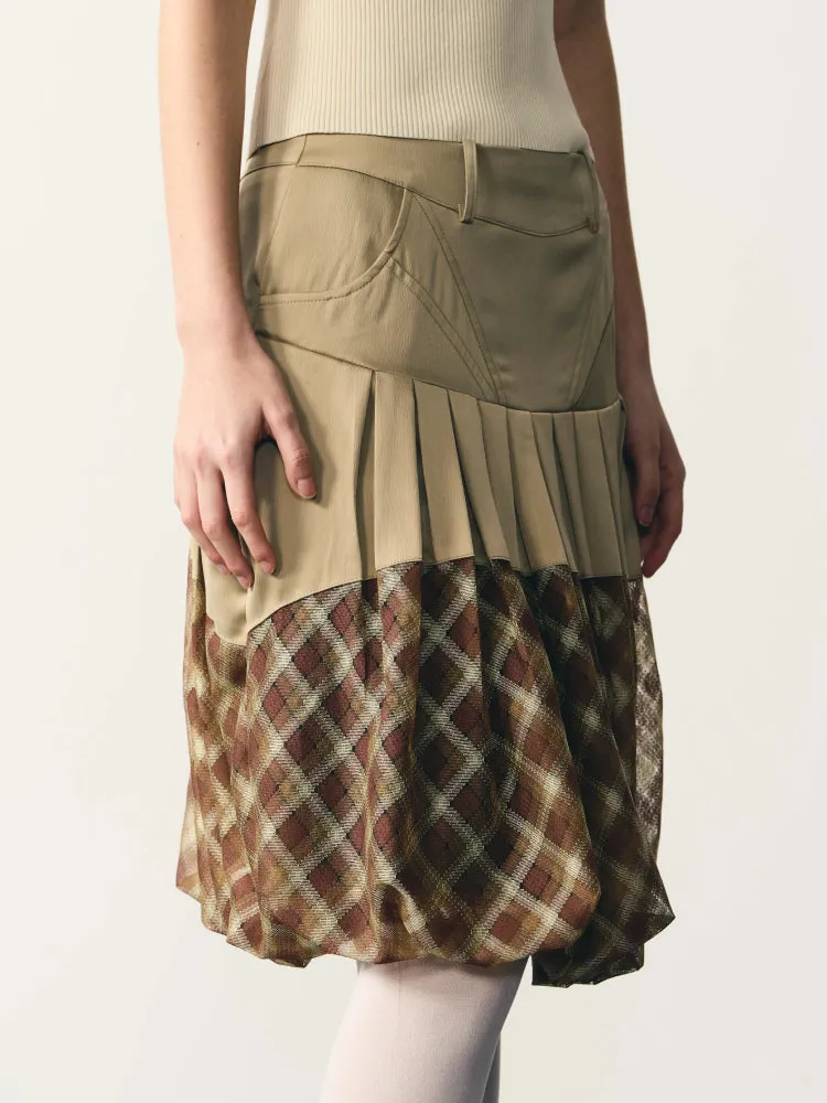 Plaid mesh tutu skirt【s0000007330】