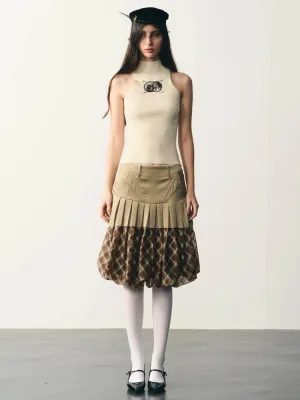 Plaid mesh tutu skirt【s0000007330】