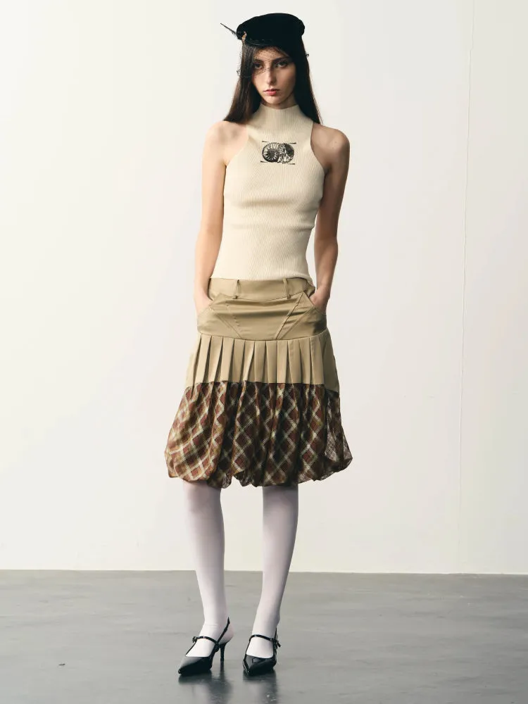 Plaid mesh tutu skirt【s0000007330】