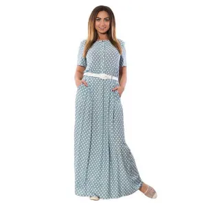 Plus Size Women long dress 5XL 6XL Polka Dot Maxi Chiffon Vintage Elegant Beach Dress Big Large Size  (US 14W-24W)