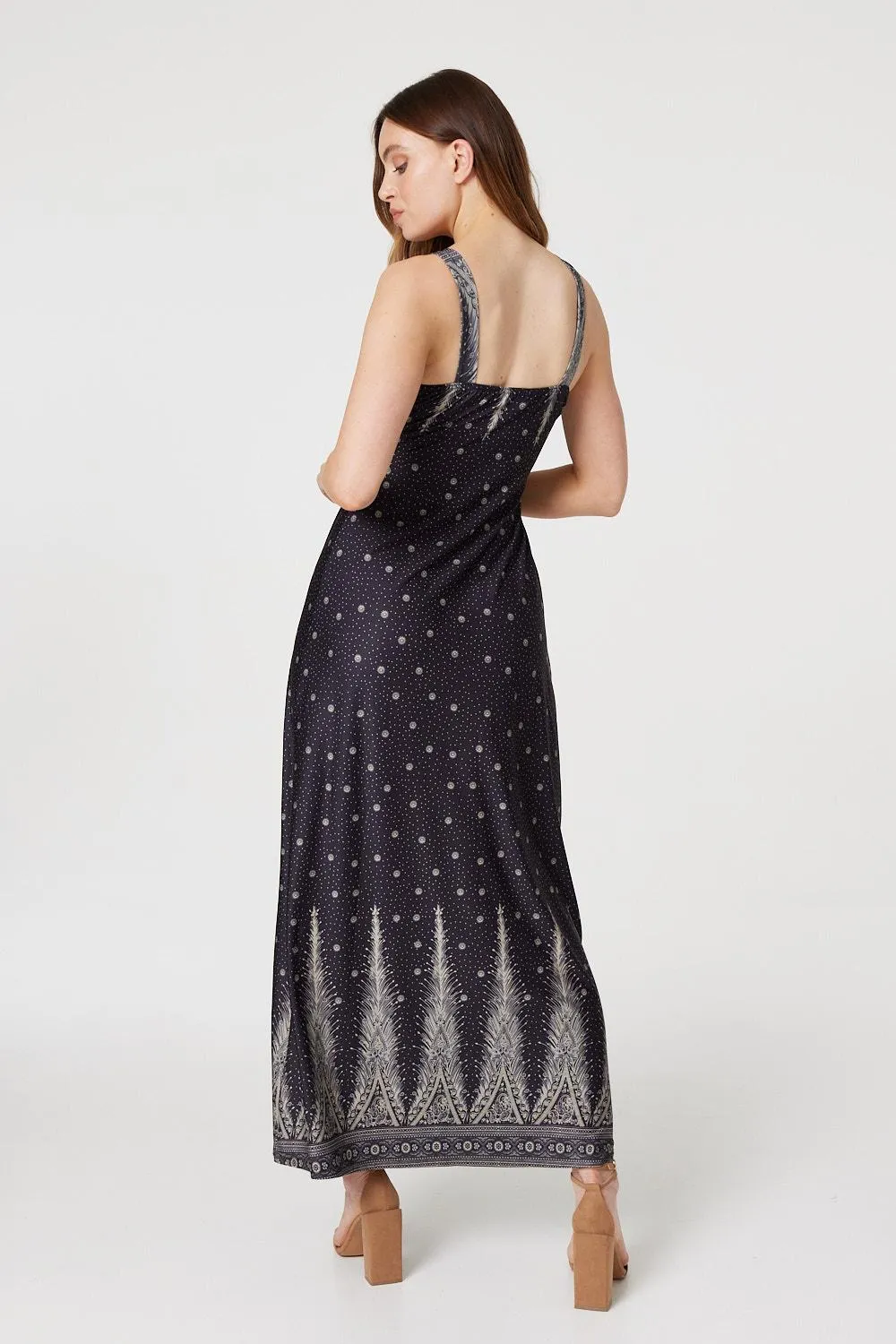 Polka Dot Empire Maxi Dress