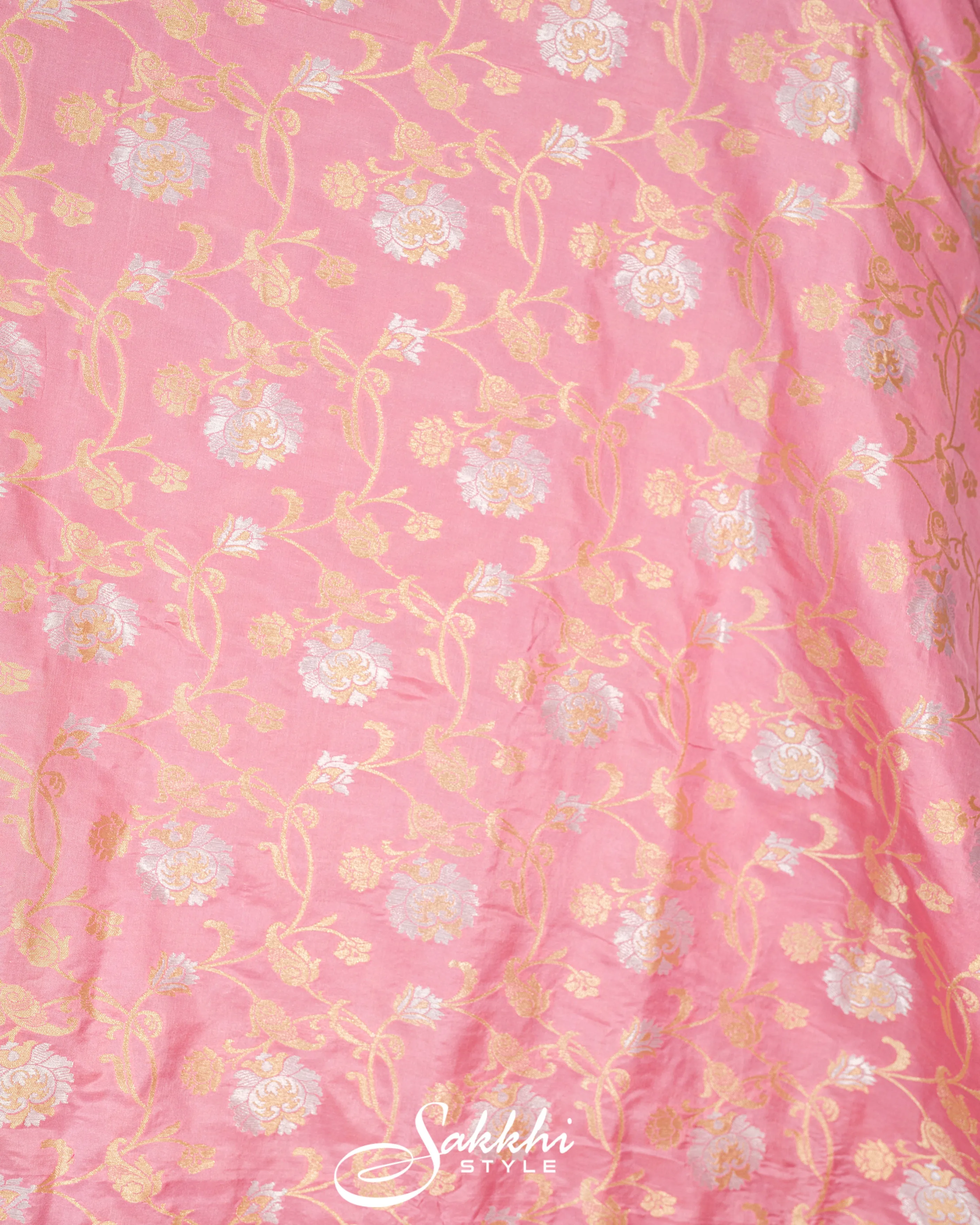 POWDER PINK BANARASI KATAN SAREE