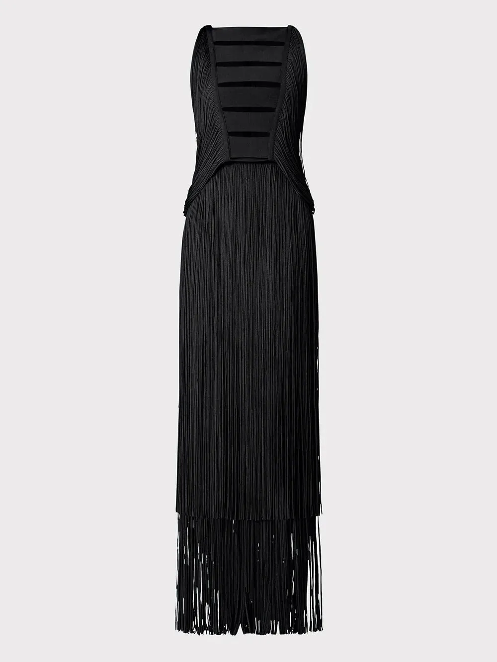 Pre Order:  Sleeveless Tassel Bandage Maxi Dress