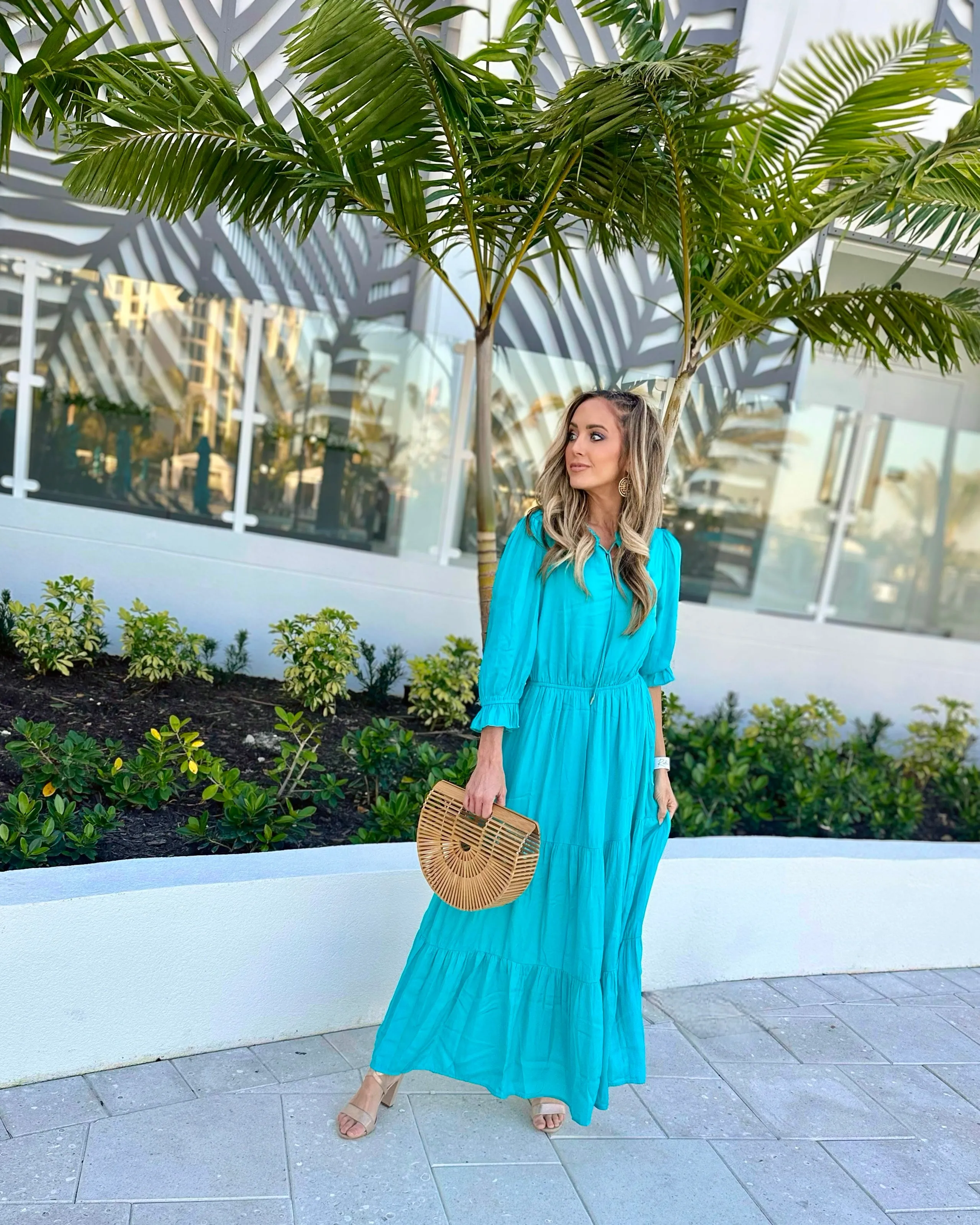 Pretty In Teal Maxi Dress