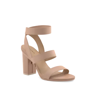 The Adrianna - Latte   Block Heel Kit 4 Latte