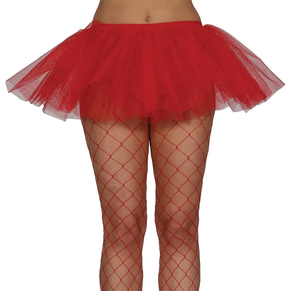 Womens Red Tutu Petticoat Skirt Fancy Dress Party Accessory